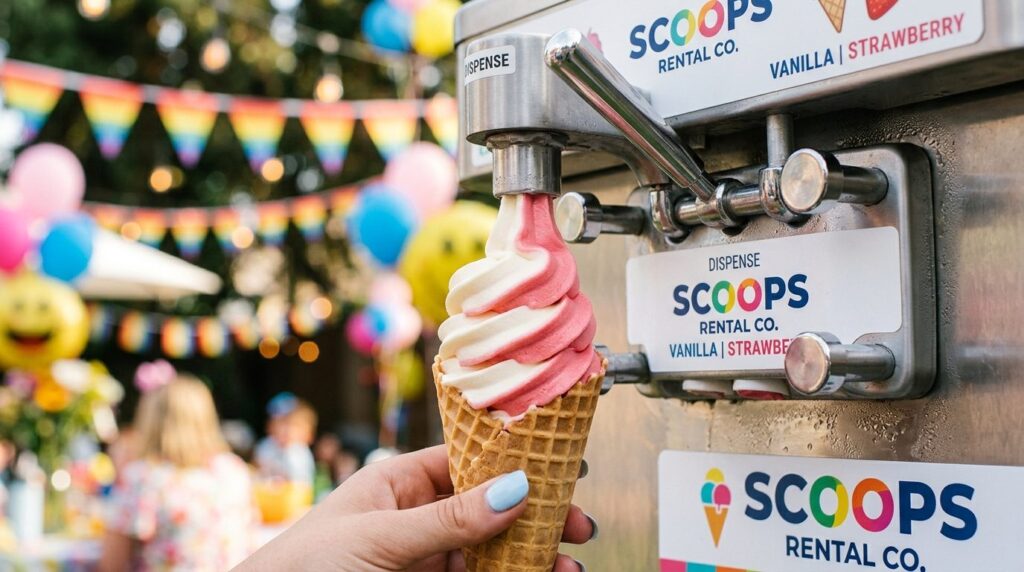 Close-up professional product photography of soft ice cream 